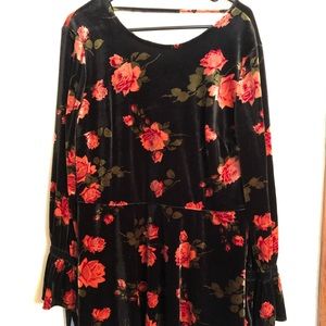 Velvety floral dress
